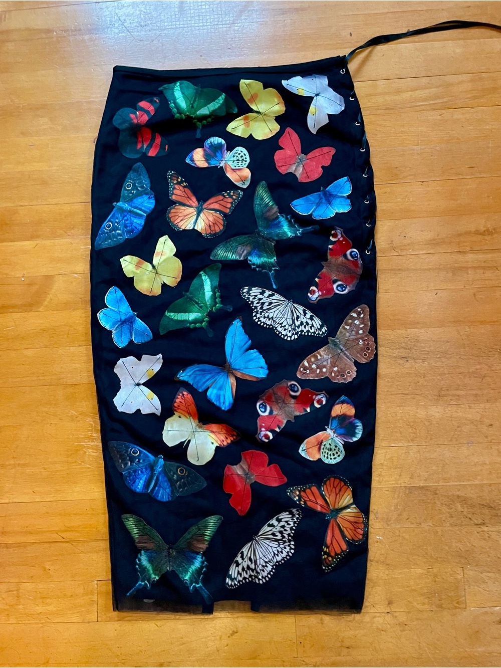 Tyler Mcgillivary Elsa Black Butterfly Skirt Medium NWT!!